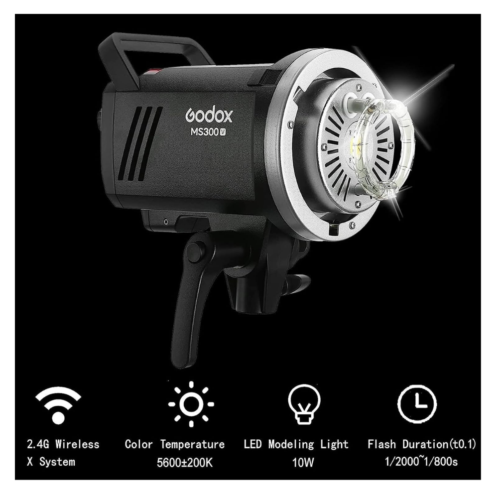 FLASH DE ESTUDIO GODOX MS300V 300WS MONTURA BOWENS - 5
