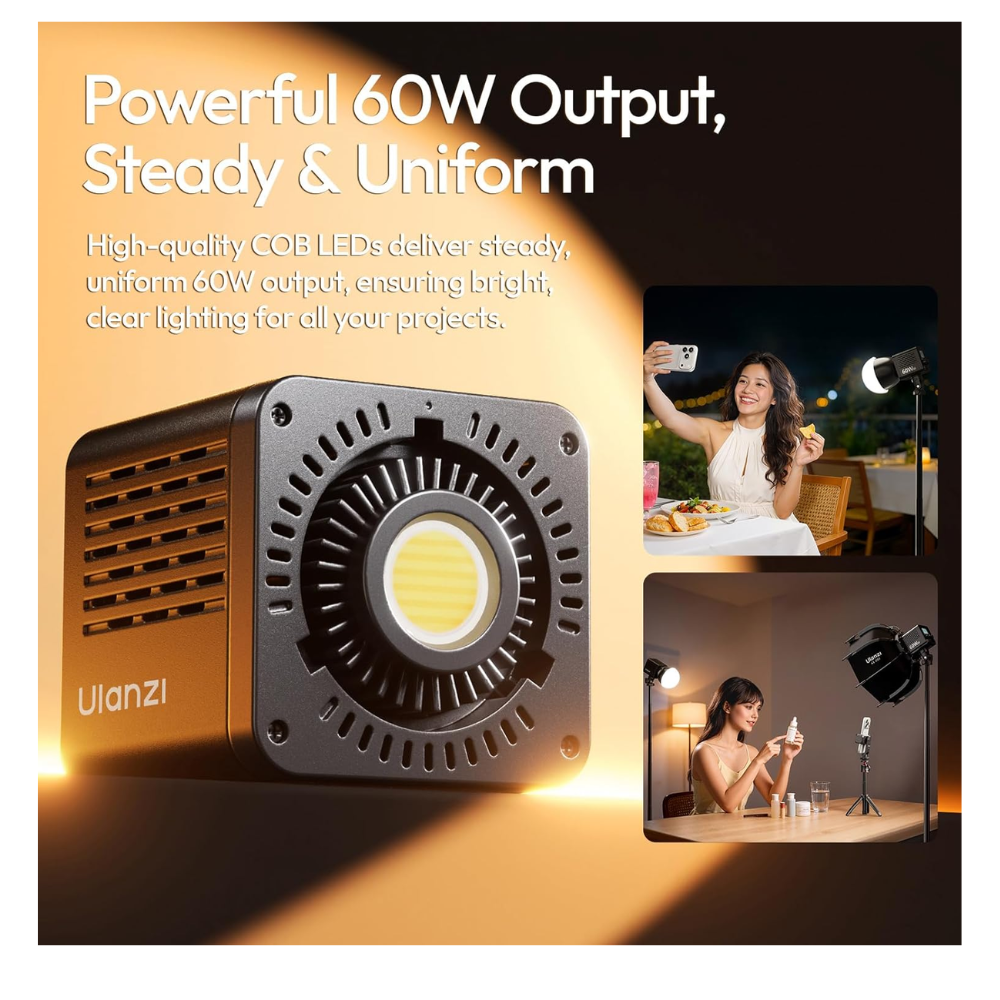 LUZ LED ULANZI C60 COB BICOLOR 60W RECARGABLE PROFESIONAL - 2