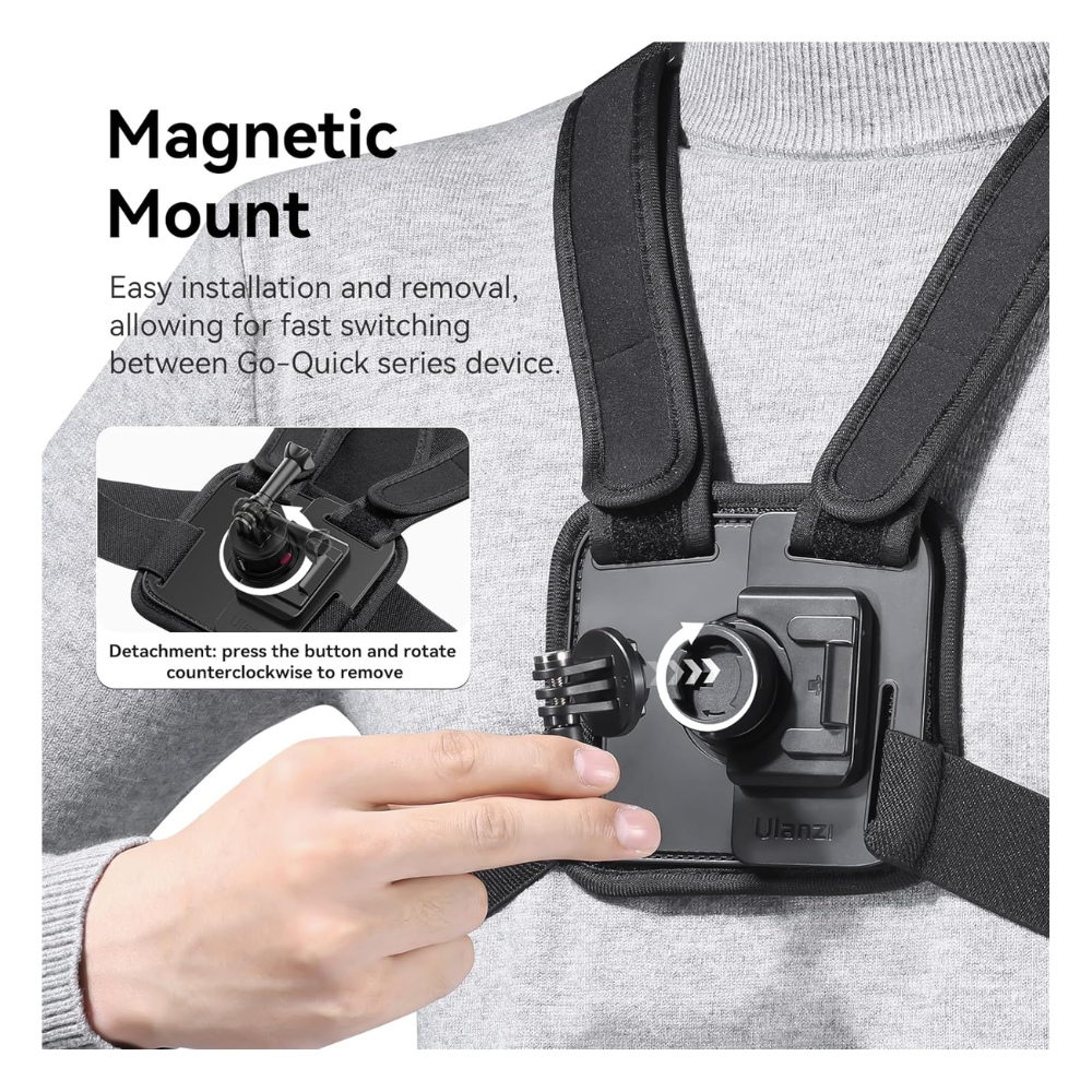 ARNÉS DE PECHO ULANZI CM028 PARA CELULAR Y CÁMARA GO PRO - 7
