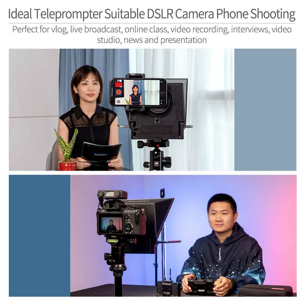 TELEPROMPTER FEELWORLD TP2A 8' PARA CÁMARA DSLR Y SMARTPHONE - 2