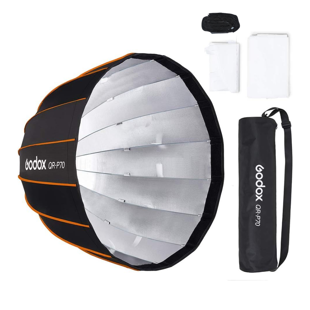 SOFTBOX PARABÓLICO GODOX QR-P70 70CM BOWENS CON GRILLA - 8