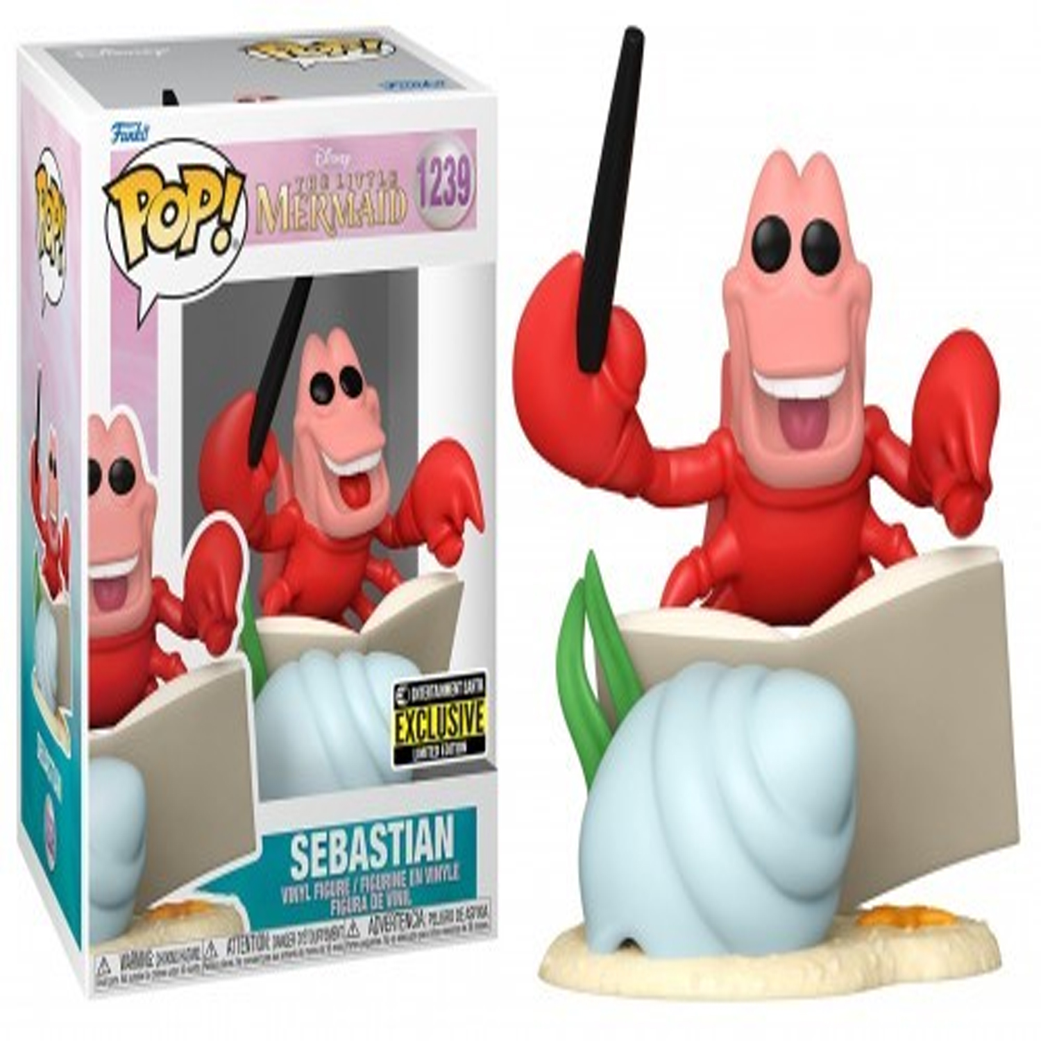 FUNKO POP THE LITTLE MERMAIDSEBASTIAN -  #1239 EE EXCLUSIVE - 1