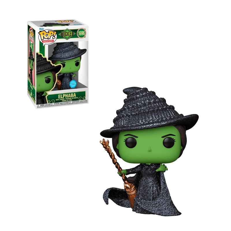 FUNKO POP MOVIES WICKED ELPHABA EXCLUSIVE GLITTER FIGURE #1696 - 1
