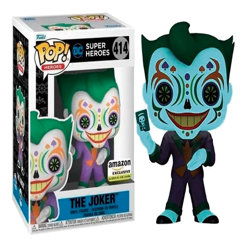 FUNKO POP  DIA DE LOS DC - JOKER #414 (GLOW IN THE DARK) - AMAZON EXCLUSIVE - 1