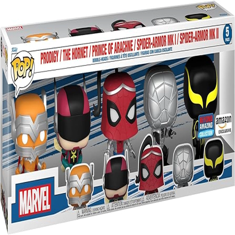 FUNKO POP SPIDER-MAN BEYOND AMAZING 5 PACK - AMAZON EXCLUSIVE - 1