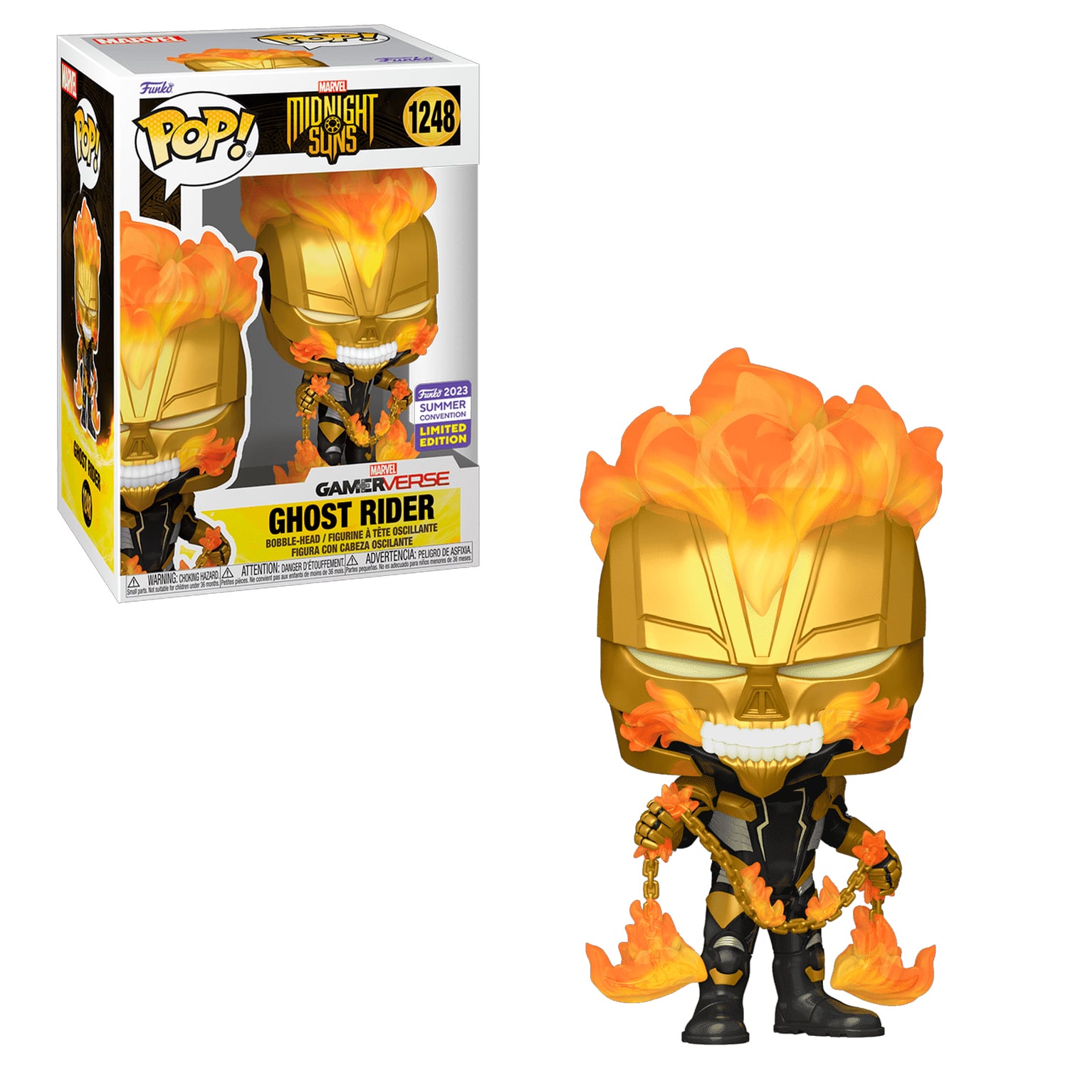 FUNKO POP MARVEL MIDNIGHT SUNS GAMER VERSE GHOST RIDER #1248 SDCC EXCLUSIVE - 1