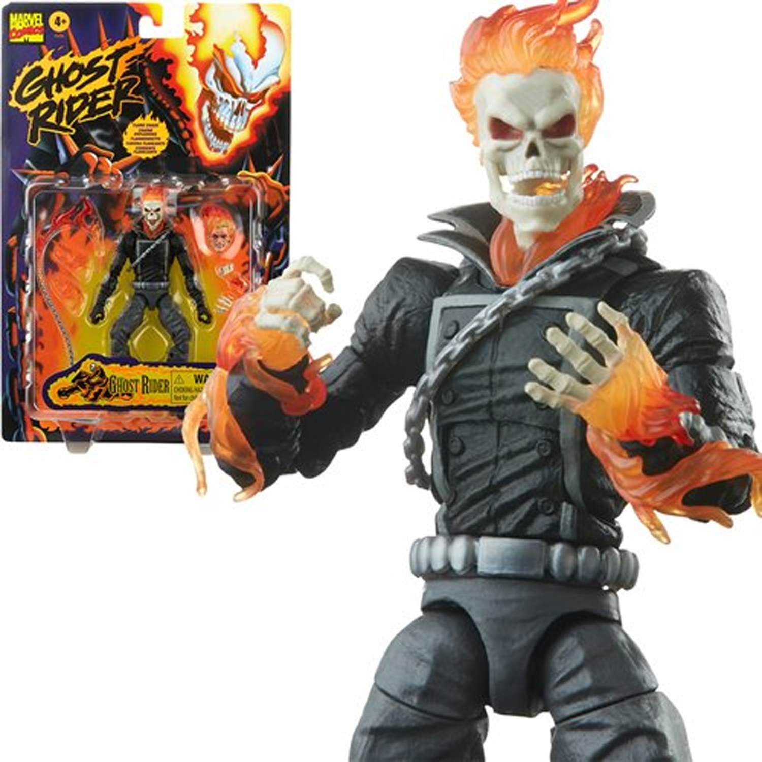 MARVEL LEGENDS SERIES COMICS GHOST RIDER 6-INCH ACTION FIGURE TOY, 6 ACCESSORIES - 1