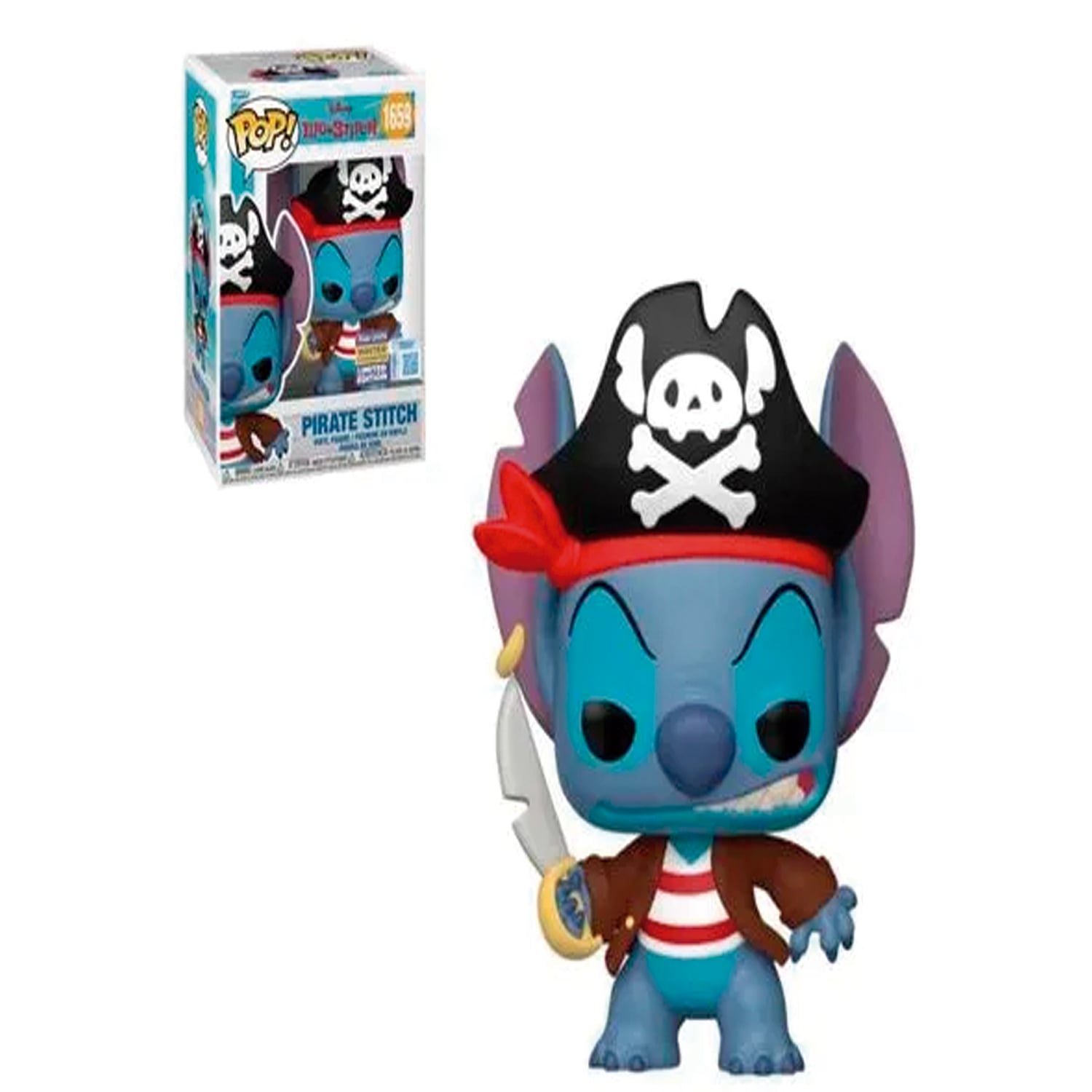 FUNKO POP DISNEY STITCH PIRATE #1659 WINTER CONVENTION LIMITED EDITION EXCLUSIVE - 1