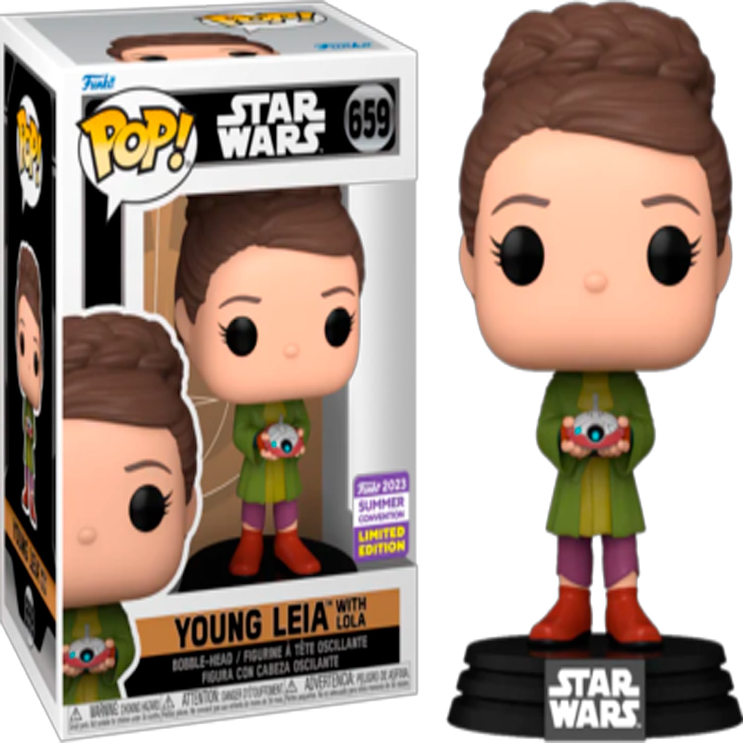 FUNKO POP! STAR WARS: YOUNG LEIA WITH LOLA #659 - SUMMER CONVENTION 2023 - 1