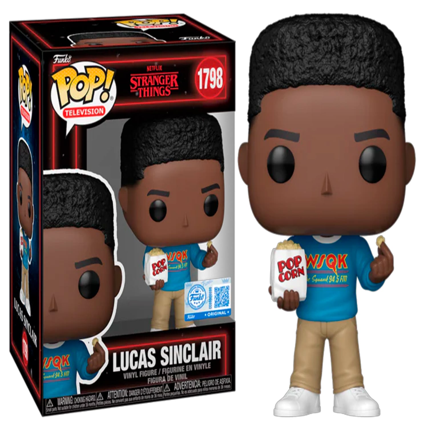 FUNKO POP! STRANGER THINGS LUCAS SINCLAIR #1798 - EXCLUSIVO - 1