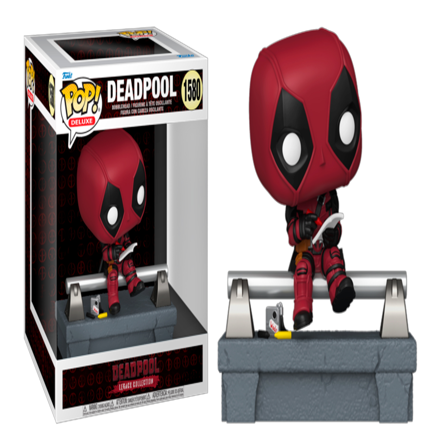 DELUXE FUNKO POP! VINYL FIGURE DEADPOOL 2 DEADPOOL ON BRIDGE #1580 - 1