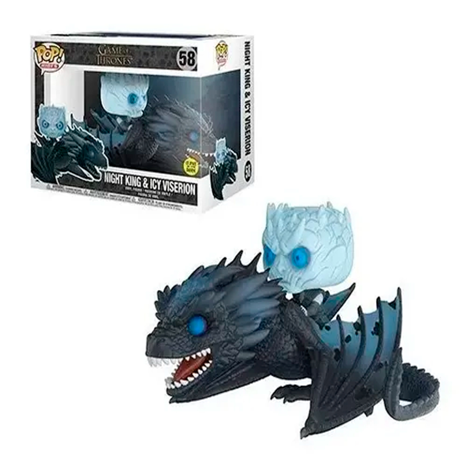 FUNKO POP! RIDES: GAME OF THRONES - NIGHT KING Y ICY VISERION (GLOWS IN THE DARK) #58 - 1