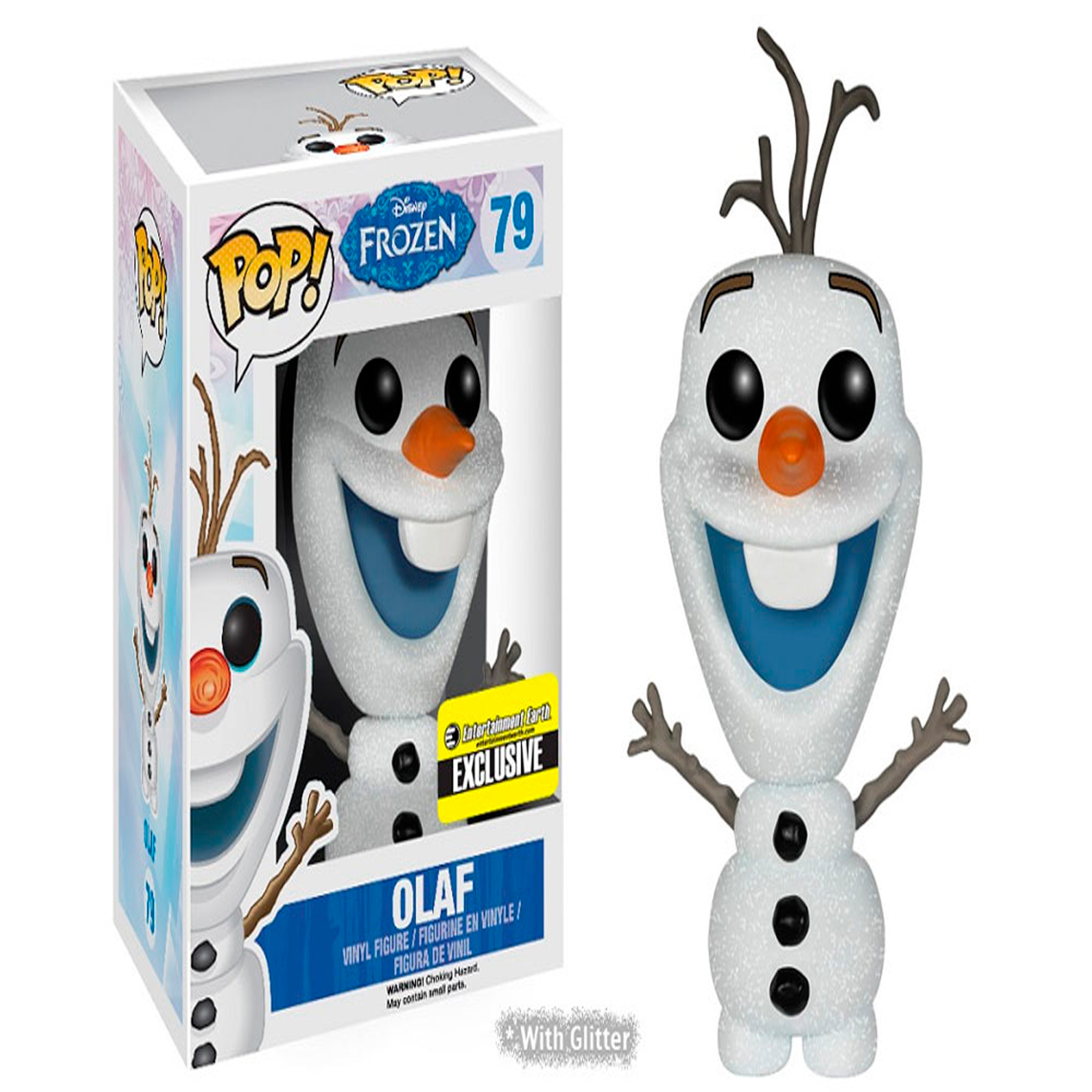 FUNKO POP! DISNEY FROZEN OLAF GLITTER #79 - EXCLUSIVE EARTH ENTERTAIMENT - 1