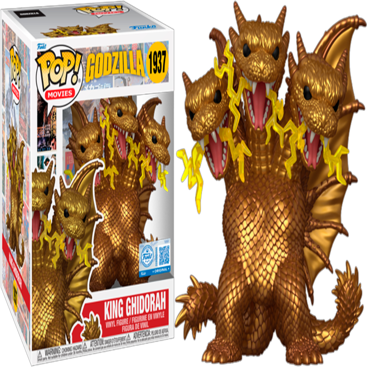 FUNKO POP! 6' DELUXE GODZILLA MECHA-KING GHIDORAH #1668 - EXCLUSIVO GAMESTOP - 1