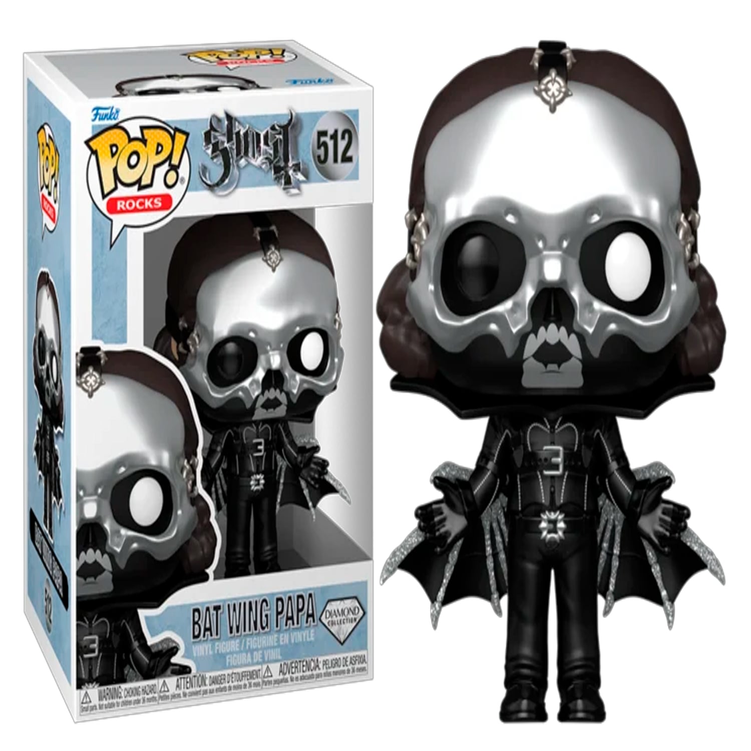 FUNKO POP! VINYL FIGURE GHOST BAT WING PAPA DIAMOND GLITTER #512 - 1