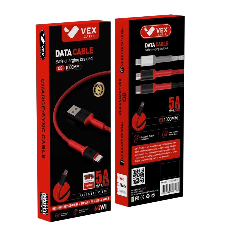 CABLE CARGA RÁPIDA 5A 66W USB A TIPO C 1 METRO REFORZADO - 2