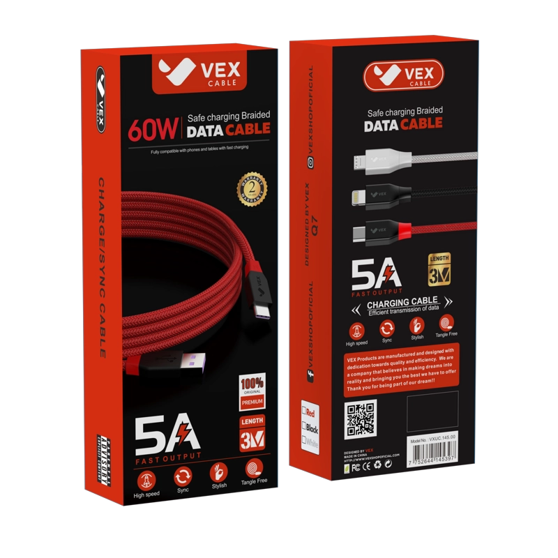 CABLE CARGA RÁPIDA 5A 66W USB A MICRO/V8 3 METROS - 2