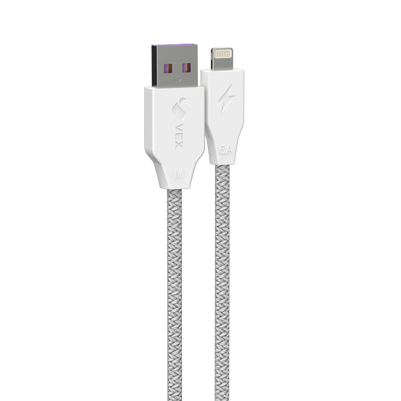 CABLE CARGA RÁPIDA 5A 66W USB A LIGHTNING 2 METROS - 1