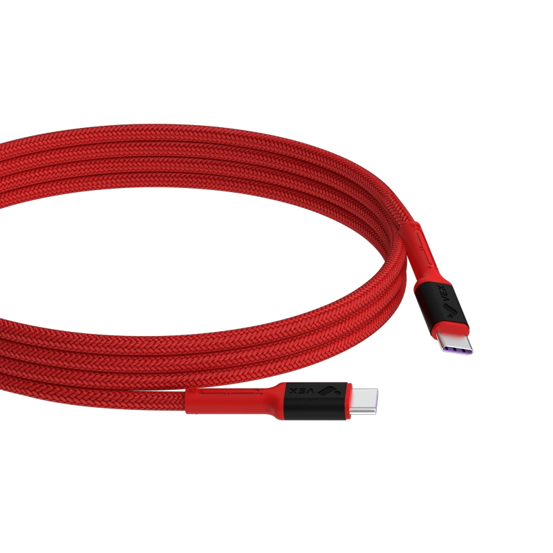 CABLE CARGA SUPER RÁPIDA 5A 100W TIPO C A TIPO C 2 METROS REFORZADO - 2