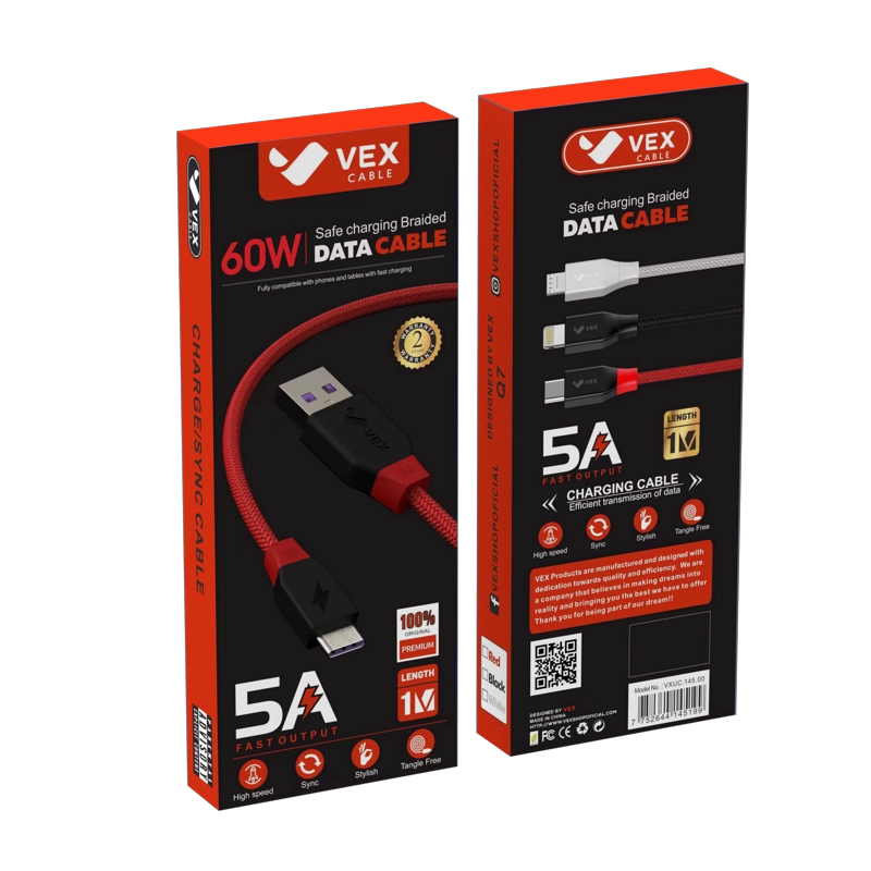 CABLE CARGA RÁPIDA 5A 66W USB A MICRO/V8 1 METRO - 2