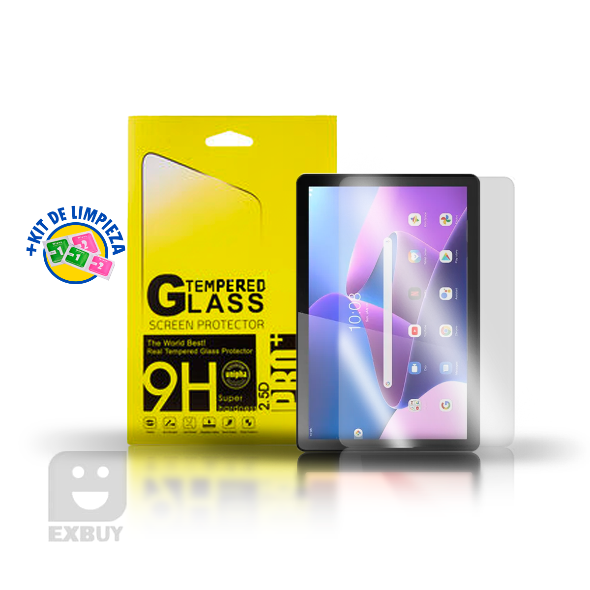 Protector De Pantalla De Vidrio Templado 9H Para Lenovo M10 3ª Generación – Antirayones, Antihuellas, 1 Unidad