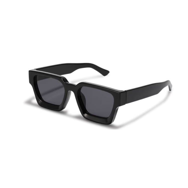 LENTES DE SOL CUADRADA TENDENCIA PERSONALIZADA ESTILO FEMENINO - NEGRO - 1