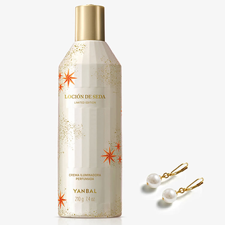 SET LOCIÓN PERFUMADA DE SEDA ÁMBAR Y MIEL + ARETES SEDA DORÉ - 1