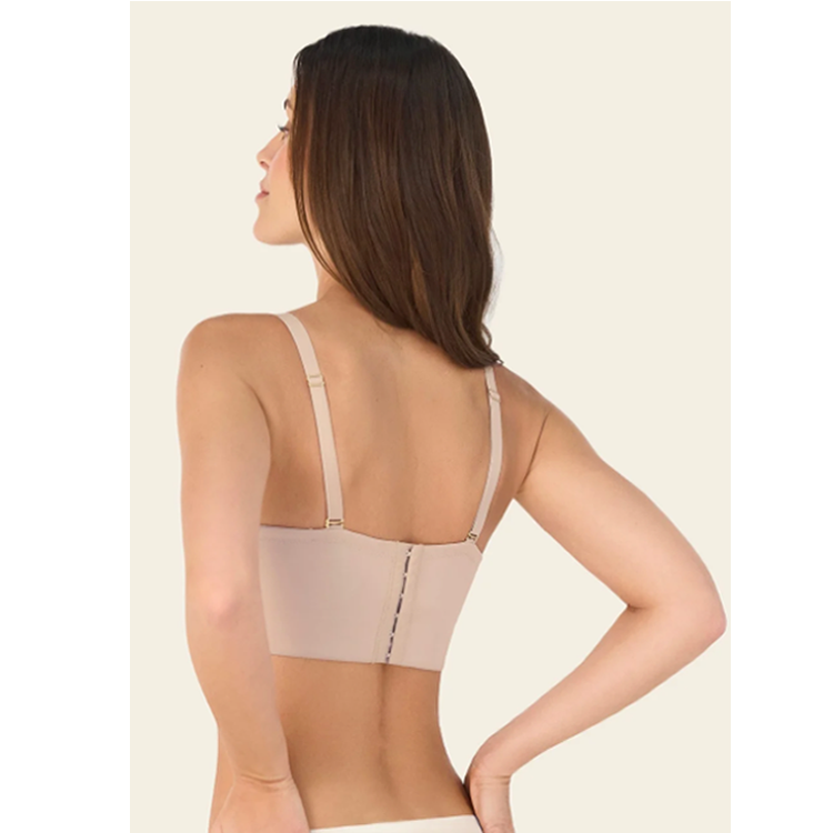 BRASIER STRAPLESS ESPALDA ANCHA REALCE ALTO BUSTIER 360° DE PERFECCIÓN 802 NUDE 38B - 4