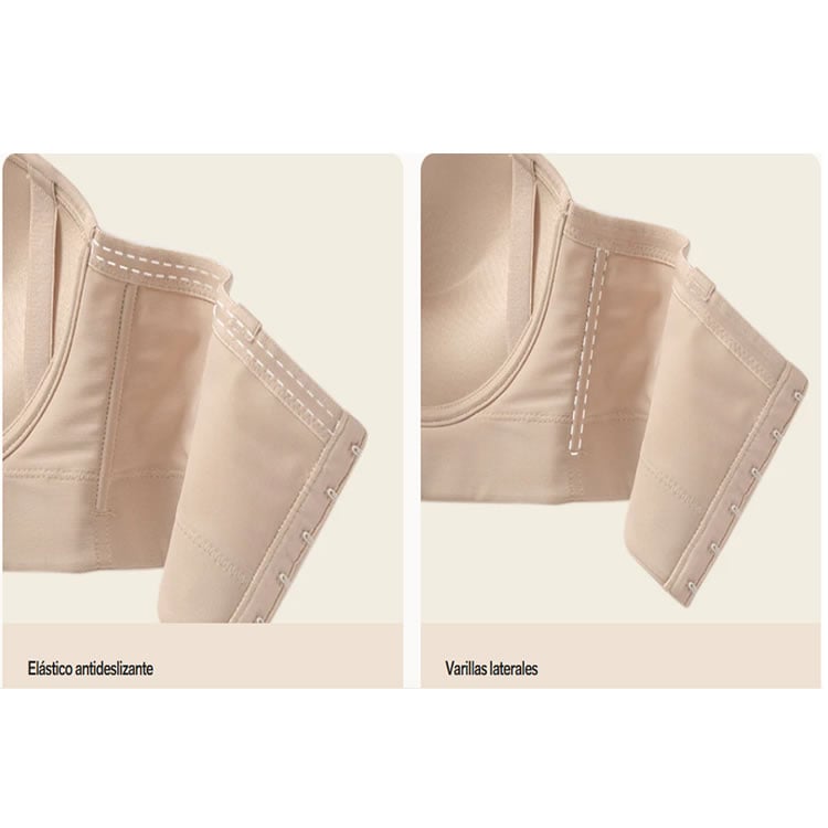 BRASIER STRAPLESS ESPALDA ANCHA REALCE ALTO BUSTIER 360° DE PERFECCIÓN 802 NUDE 36B - 8