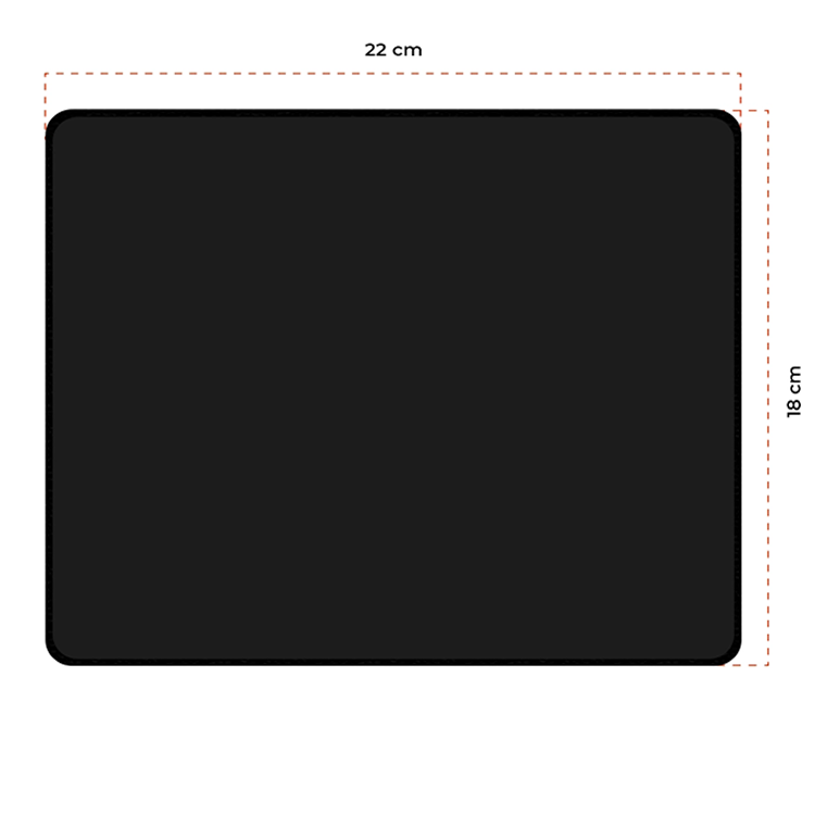 PAD MOUSE SOLID BLACK 1 - SIGMA X1-K - NEGRO - 2
