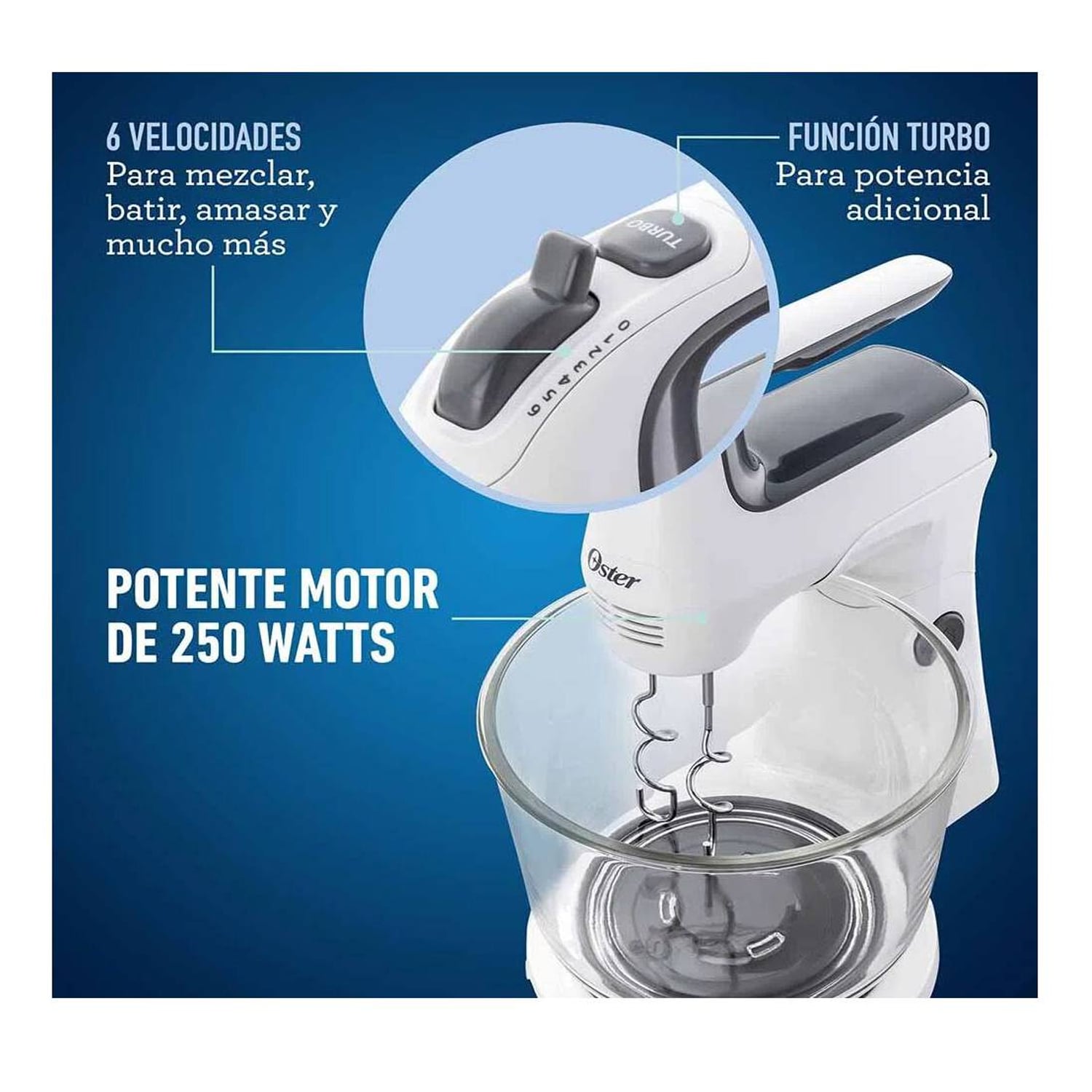 BATIDORA OSTER FPSTHS3611 DE MANO Y PEDESTAL - 5