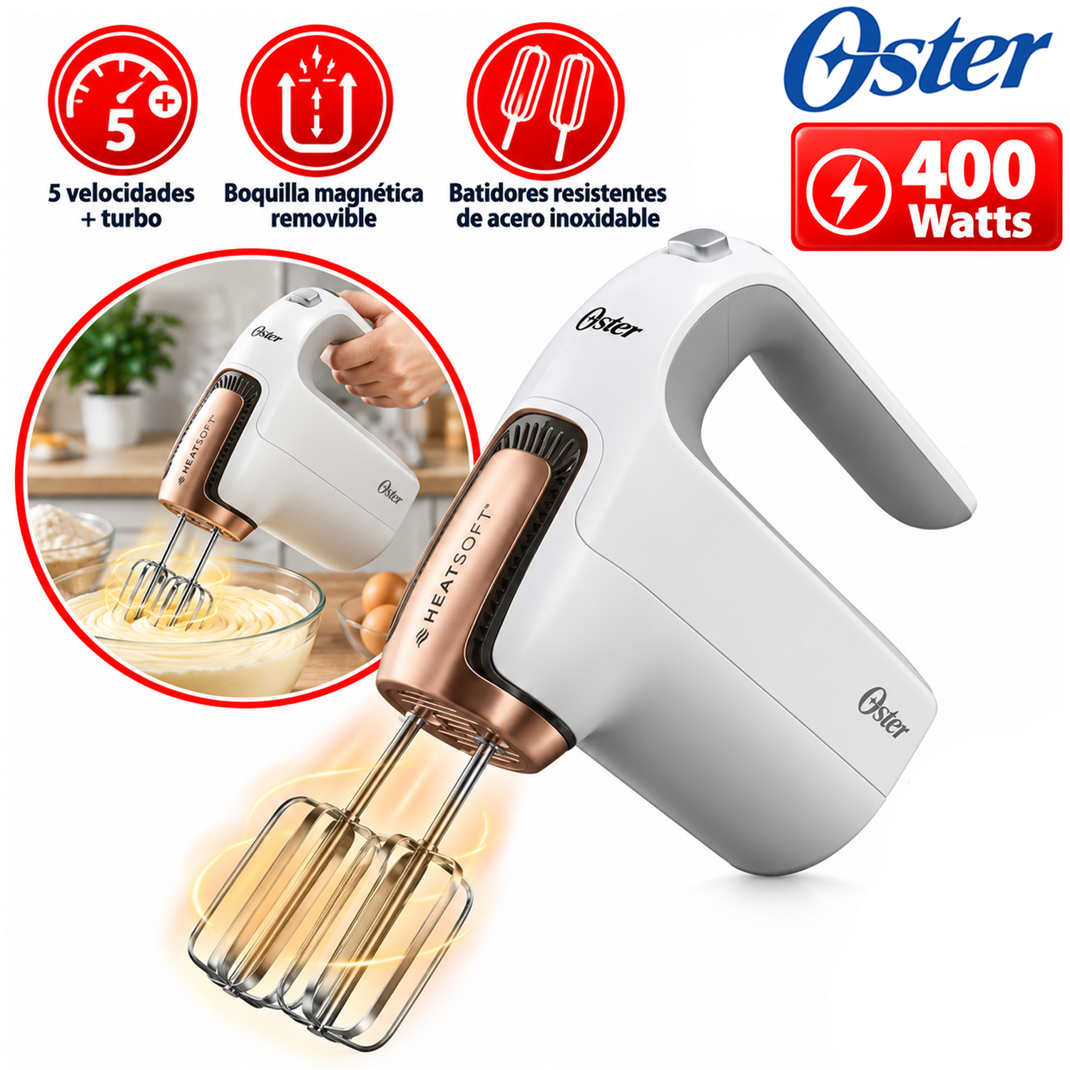 BATIDORA DE MANO OSTER FPSTHMAMR - 1