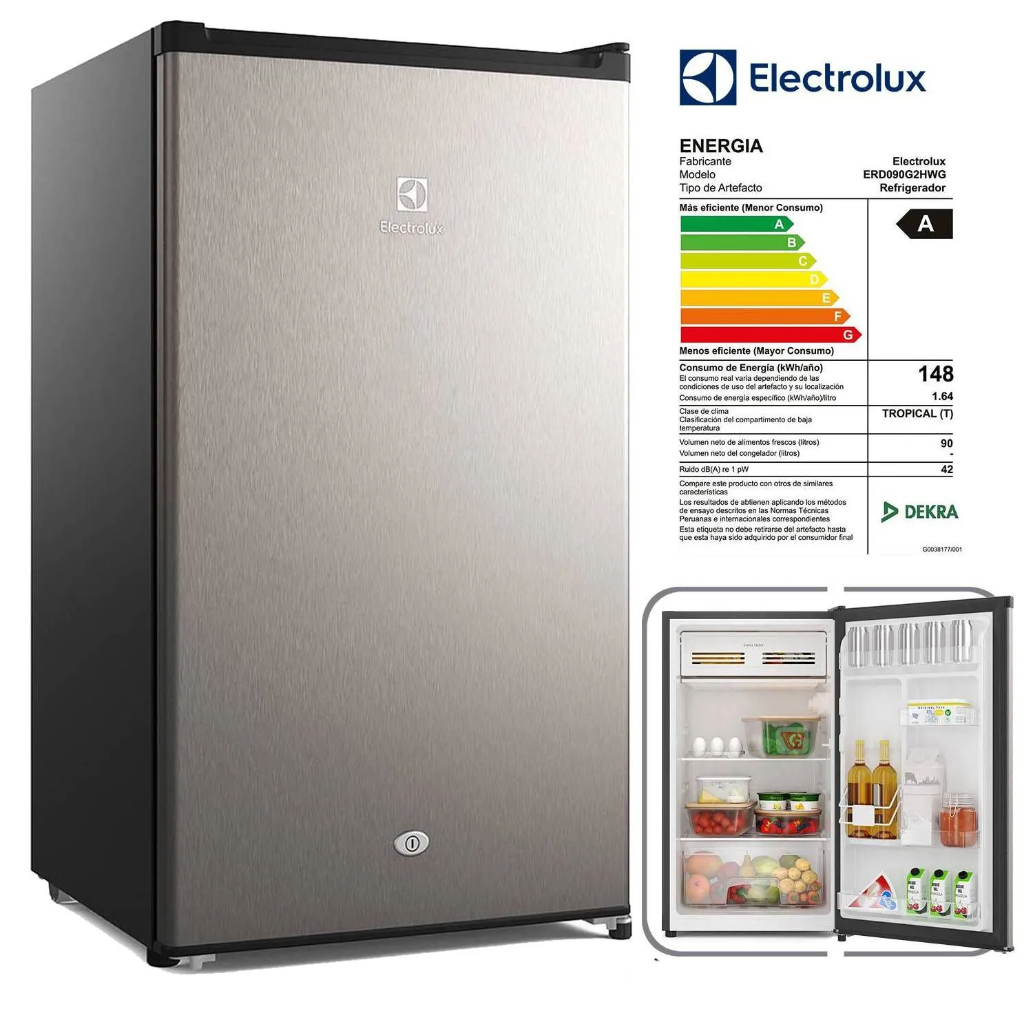 FRIGOBAR ELECTROLUX FROST 90LTS ERD090G2HWG GRIS - 6