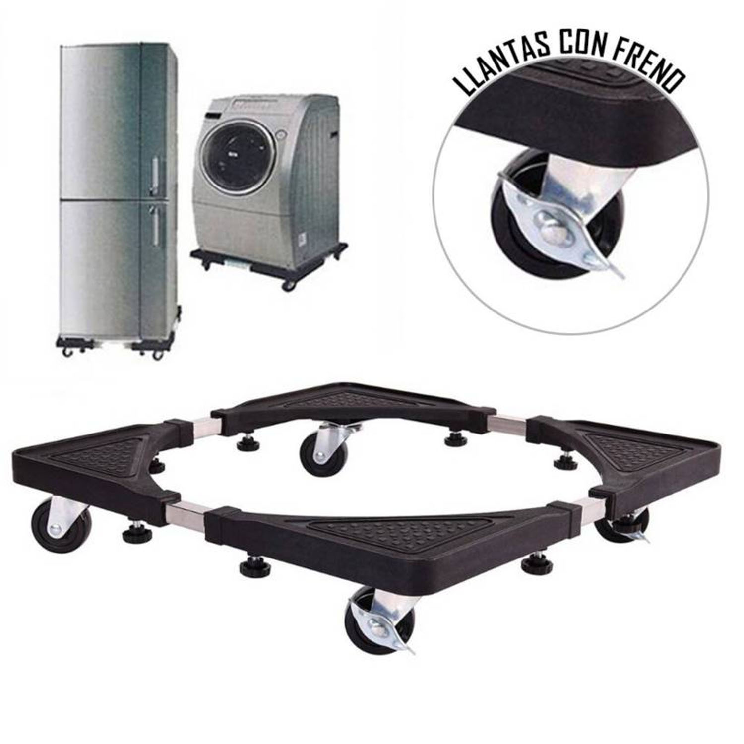 BASE MÓVIL MULTIFUNCIONAL SMS-02M PARA COCINA LAVADORAS Y REFRIGERADORAS - 4
