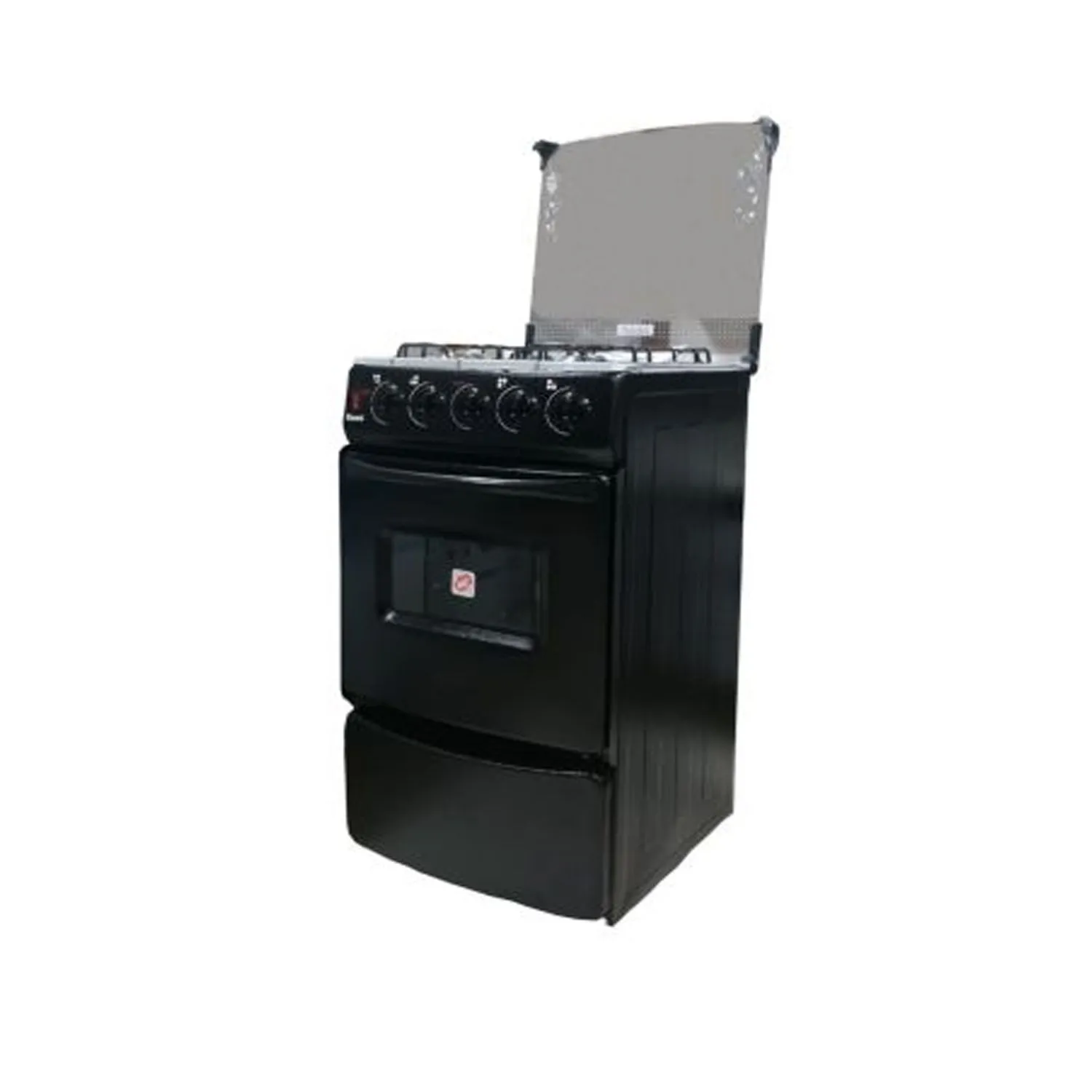 COCINA 4 HORNILLAS FADIC CON TAPA VIDRIO Y HORNO 4H NEGRO +PROTECTOR SAMI - 3