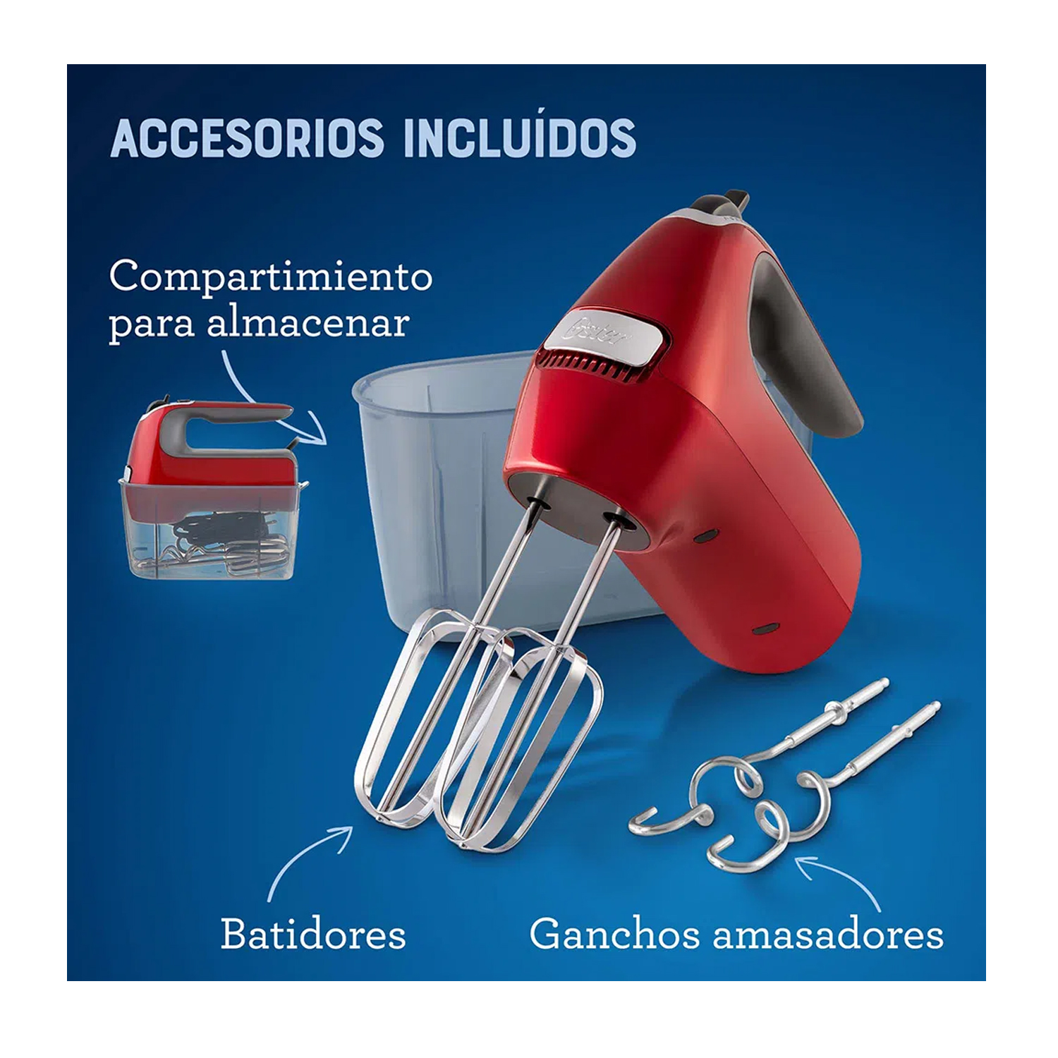 BATIDORA DE MANO OSTER 7 VELOCIDADES + FUNCIÓN TURBO FPSTHM360R - 4