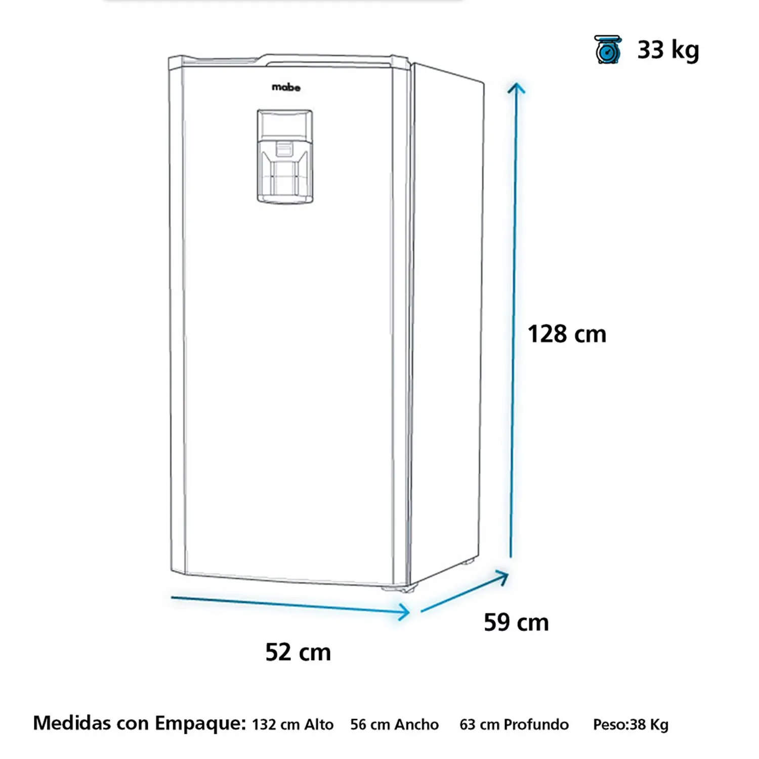 REFRIGERADORA MONOPUERTA MABE RMU202PXPRS1 187 L INOX - 2