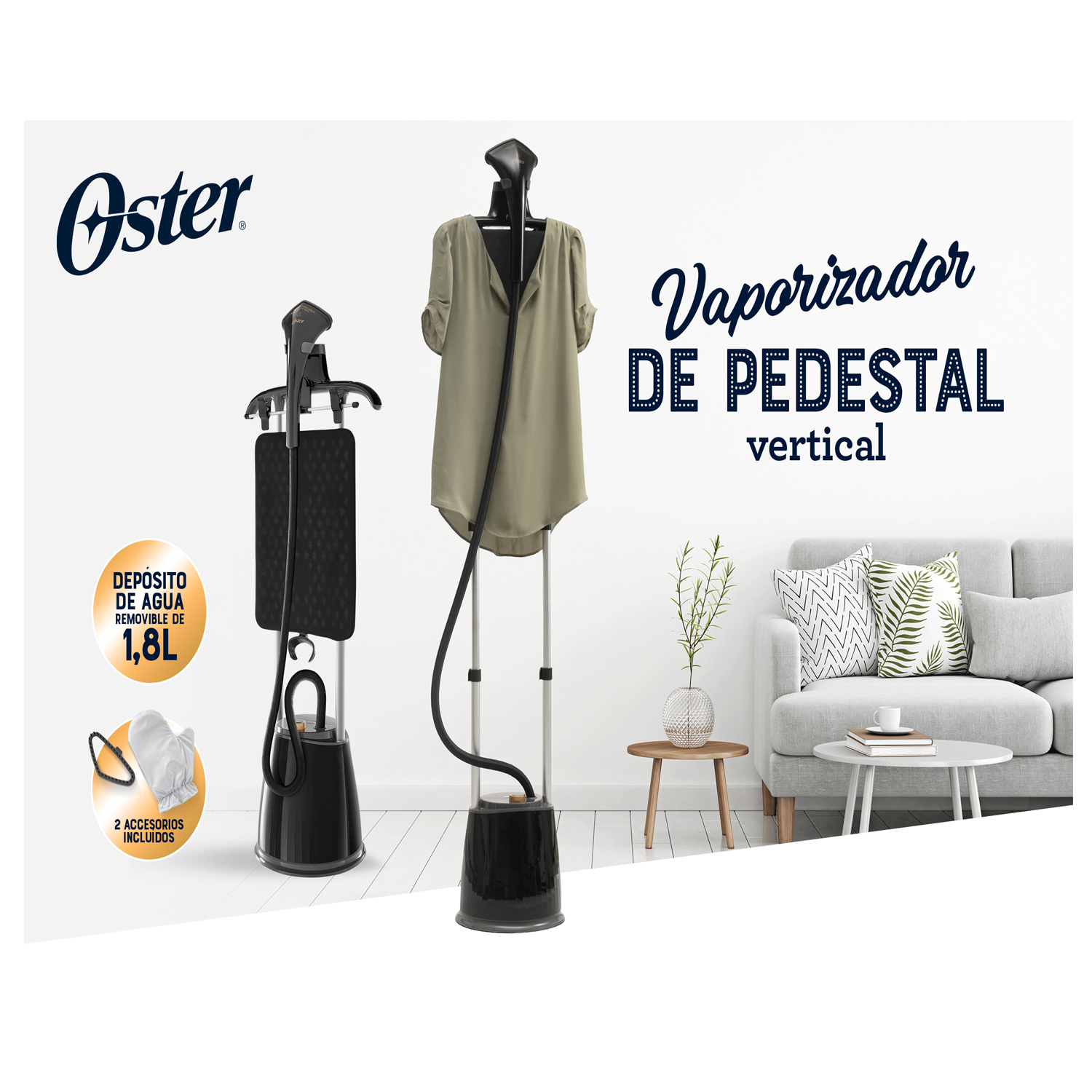 VAPORIZADOR DE PRENDAS OSTER CON TABLA DE SOPORTE GCSTGS7050 - 5