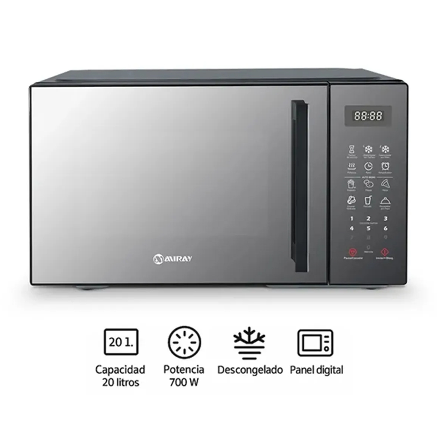 HORNO MICROONDAS MIRAY HMM-205N 20 LITROS - 5