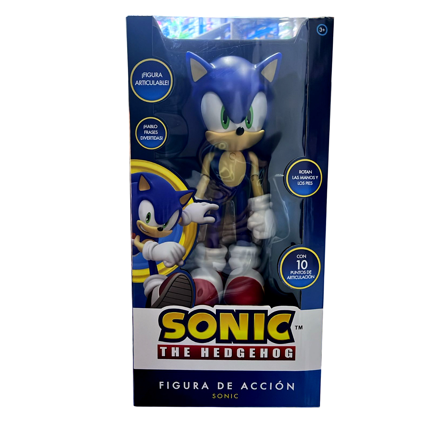 MUÑECO SONIC THE HEDGEHOG MUSICAL Y ARTICULABLE AZUL SONIC-M1 - 4