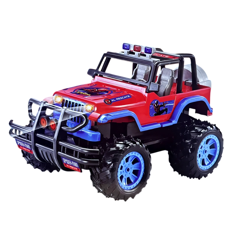 JUGUETE CARRO TODO TERRENO DE SPIDERMAN CON LUCES Y CONTROL 388-25 - 3
