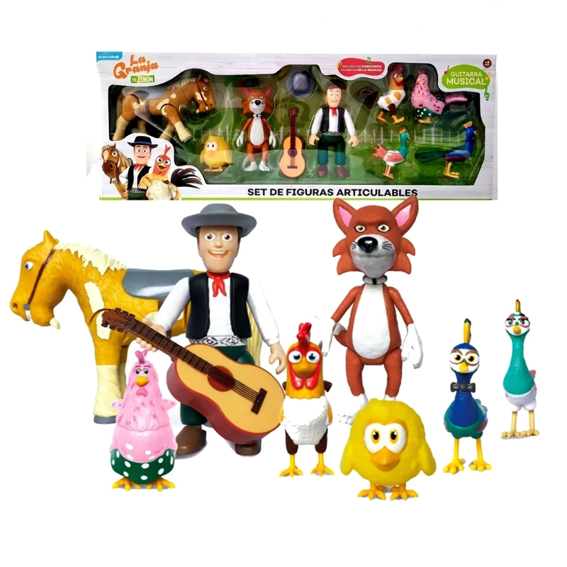 SET DE FIGURAS ARTICULABLES LA GRANJA DE ZENÓN 9 PIEZAS GZM-9 CABALLO PERCHERÓN - 1