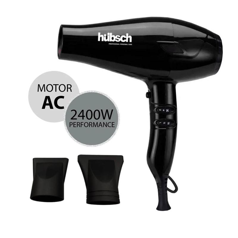 SECADOR DE CABELLO HUBSCH AC NEGRO 2400W - 1