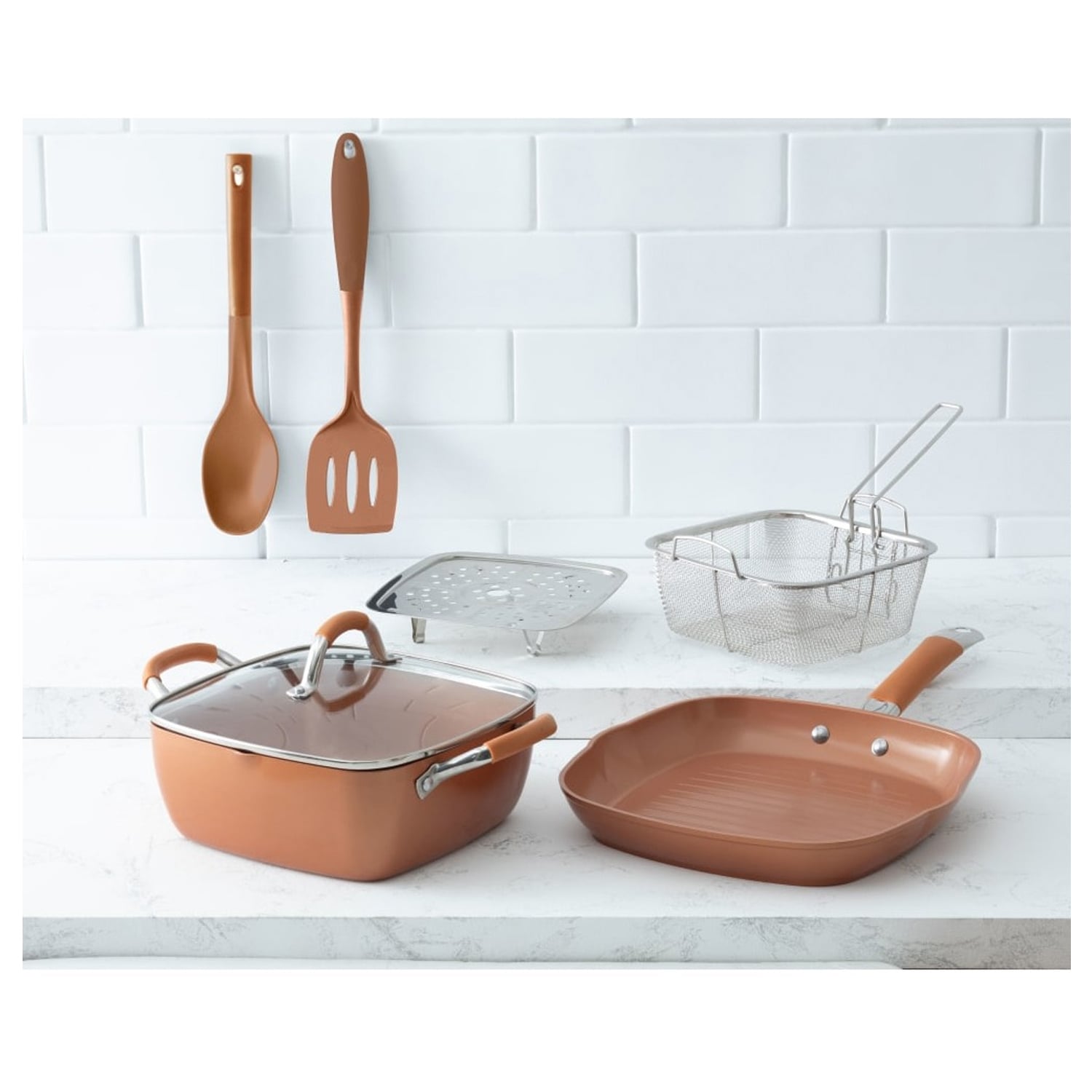 SET DE OLLA Y SARTÉN COPPER COBRE 7 PIEZAS 22460330 - 2
