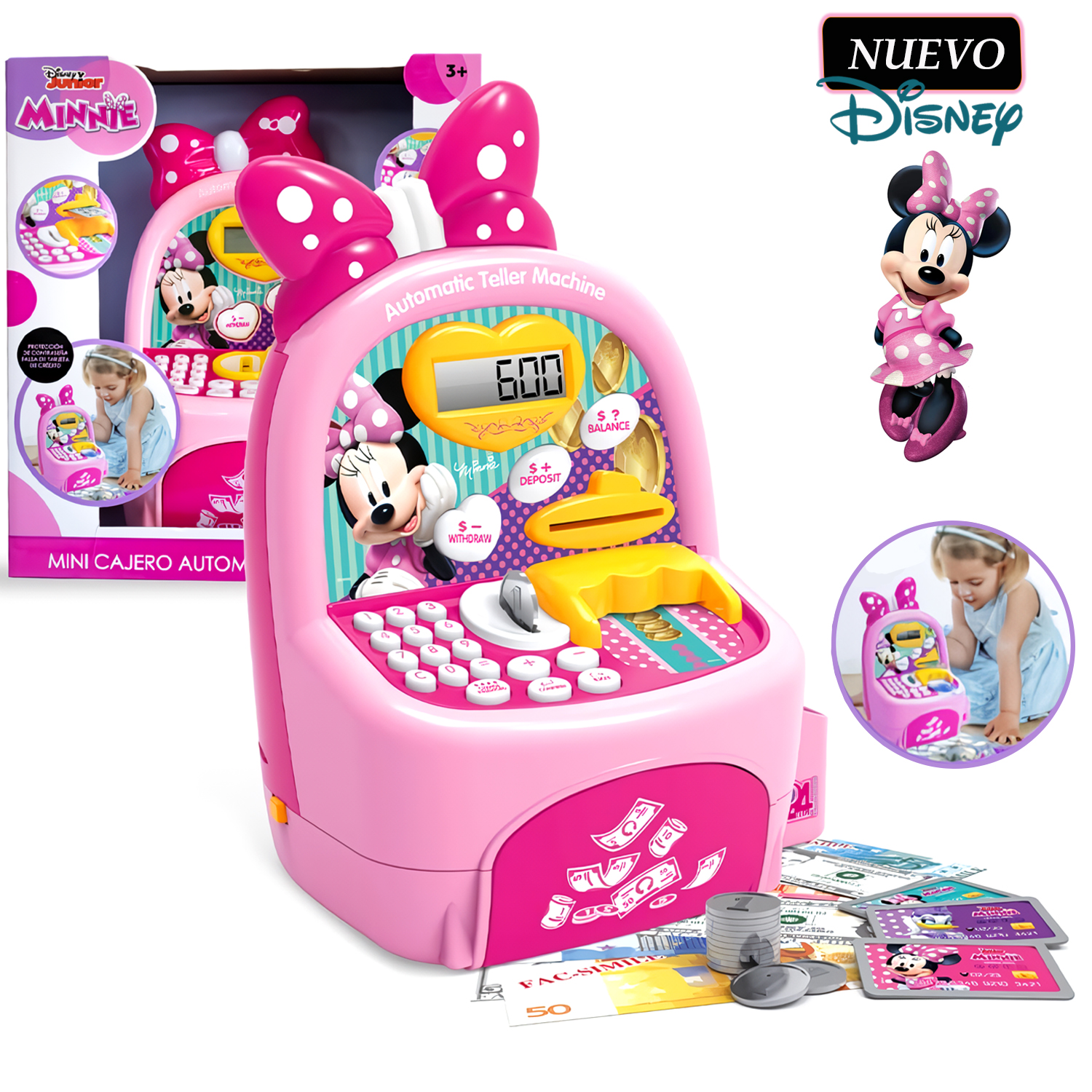JUGUETE MINI CAJERO AUTOMÁTICO DE MINNIE MOUSE 35885 - 1