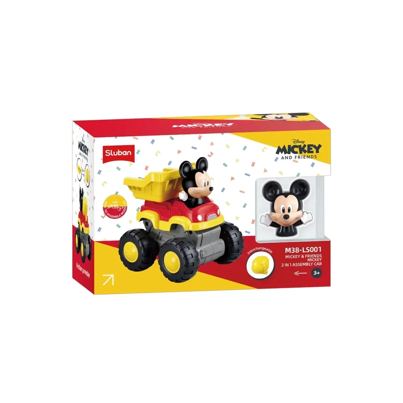 JUGUETE CAMIÓN VOLQUETE DE FRICCIÓN DE MICKEY 2 EN 1 12 PIEZAS M38-LS001 - 4