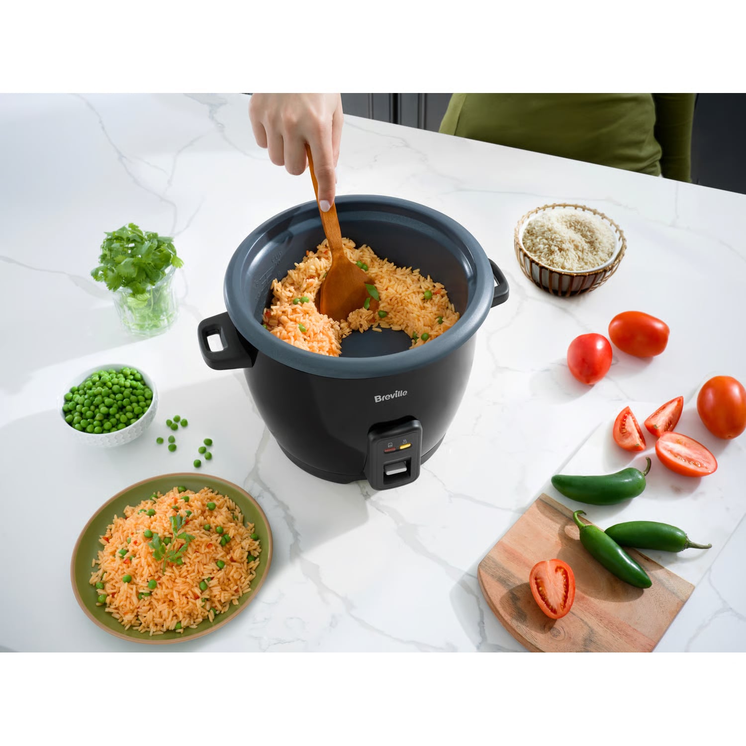 OLLA ARROCERA OSTER DE 1.8L DIAMONDFORCE CKSTRCB10DFBLK NEGRO - 5