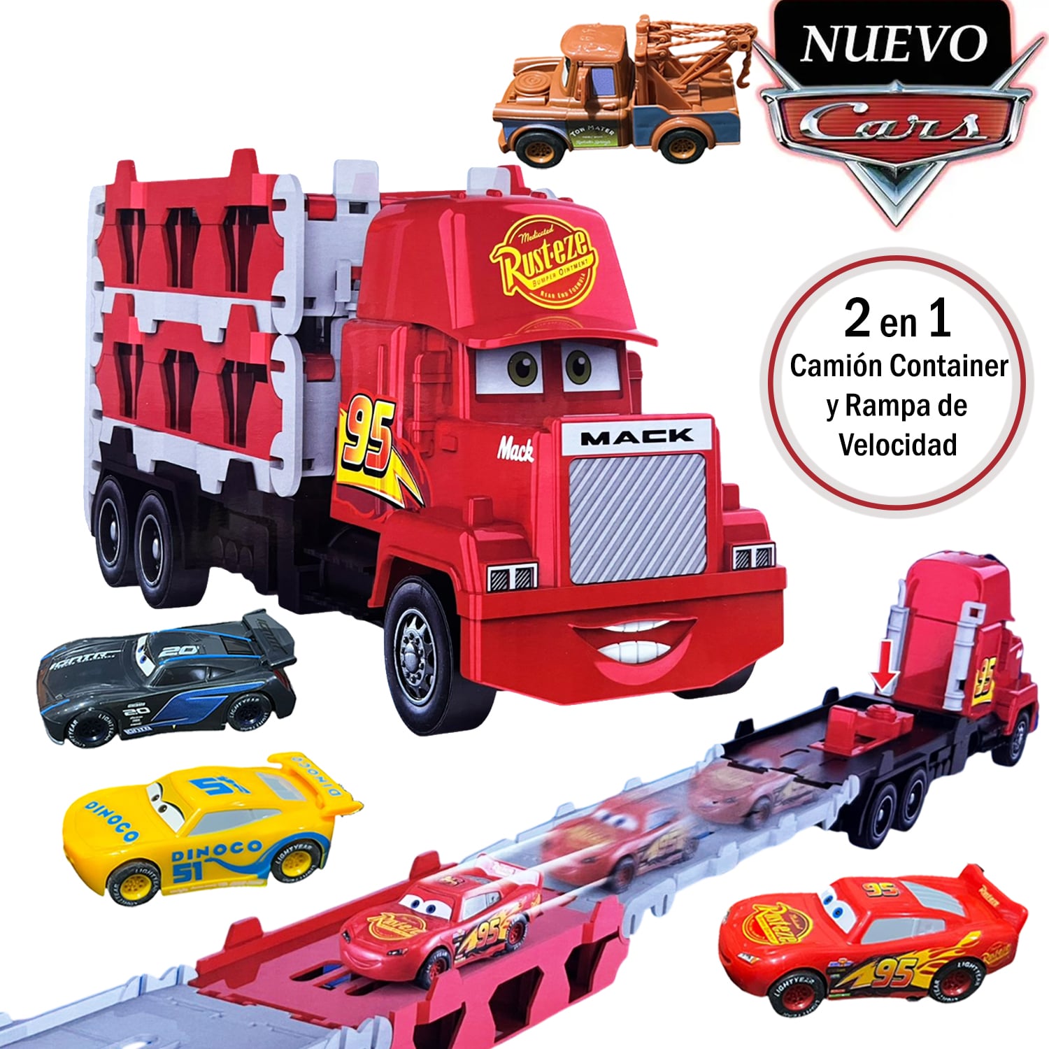 JUGUETE CAMIÓN CONTENEDOR DE CARS 2 EN 1 6709 - 1
