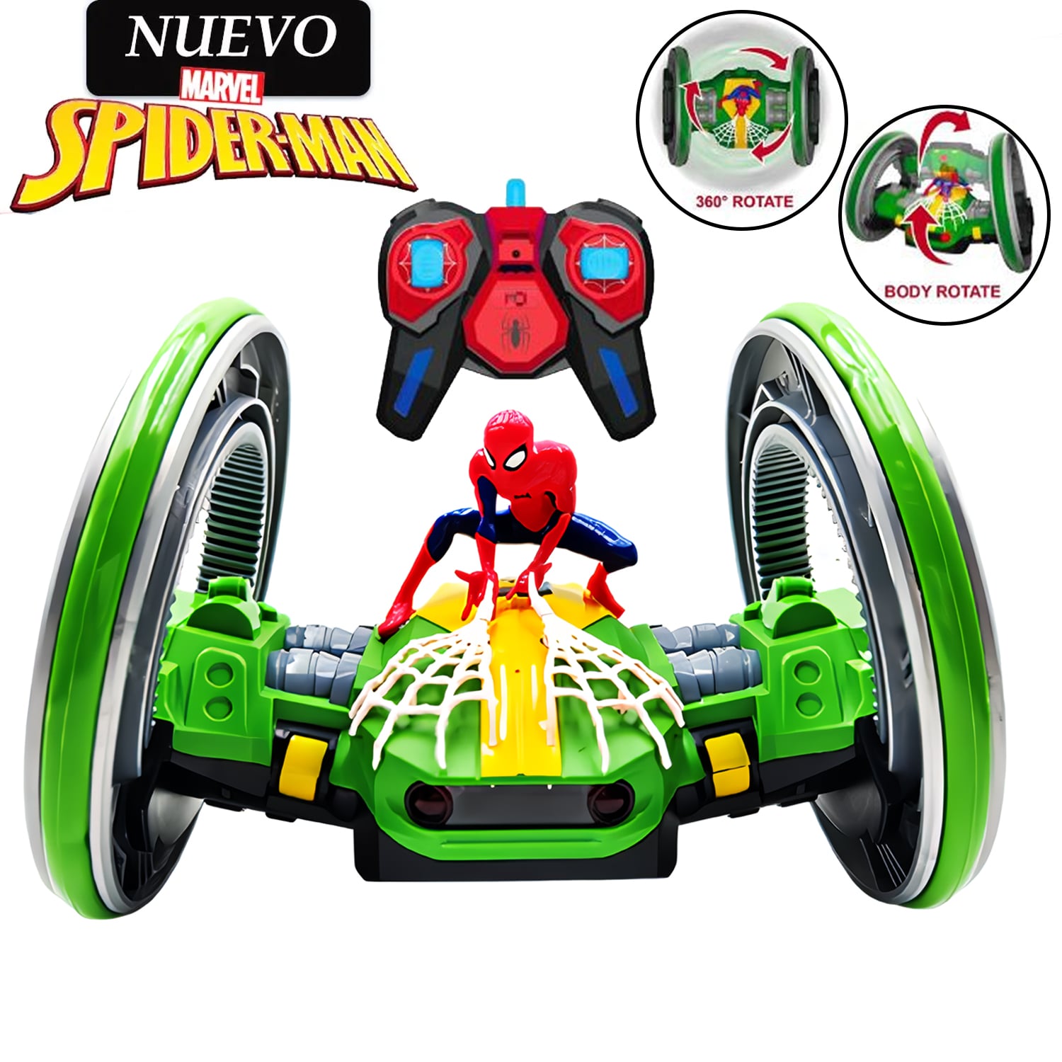 JUGUETE CARRO TELEDIRIGIDO DE SPIDER-MAN ACROBÁTICO CON CONTROL MM60601 - 1