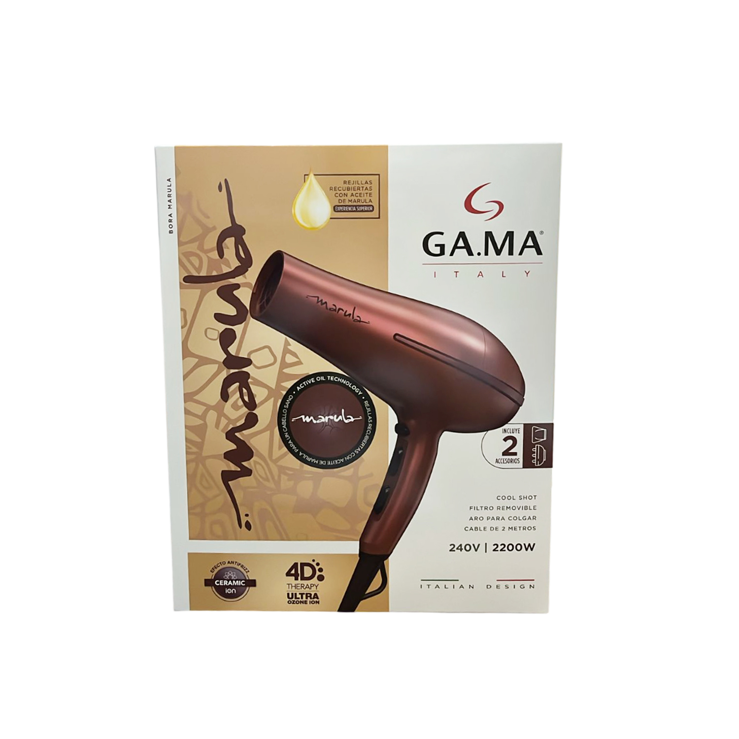 SECADORA DE CABELLO GAMA BORA MARULA 4D 2200W BECHD0000002201 - 3
